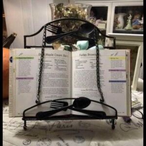 Vintage wrought iron Cookbook Stand